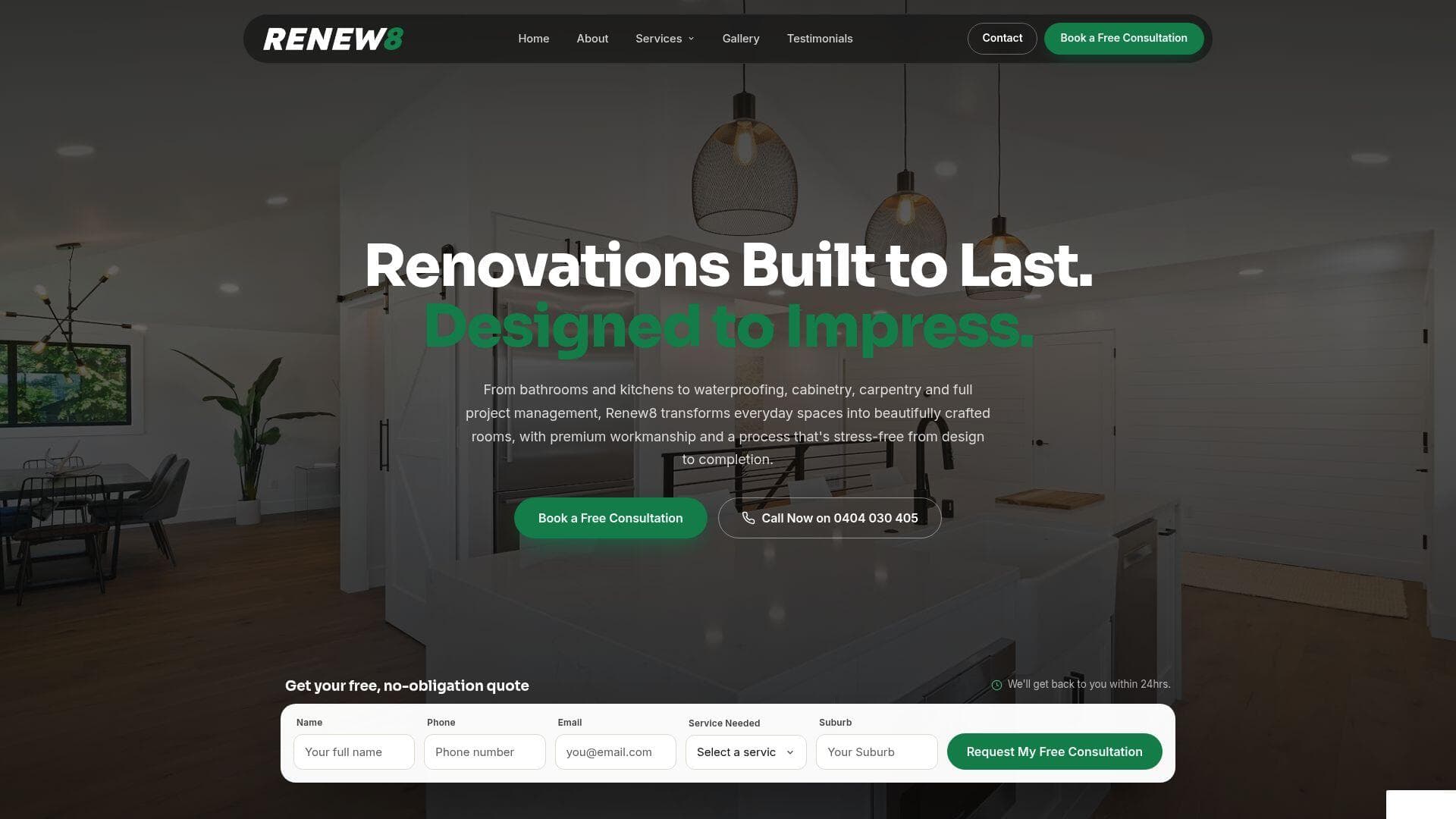Renew8 website
